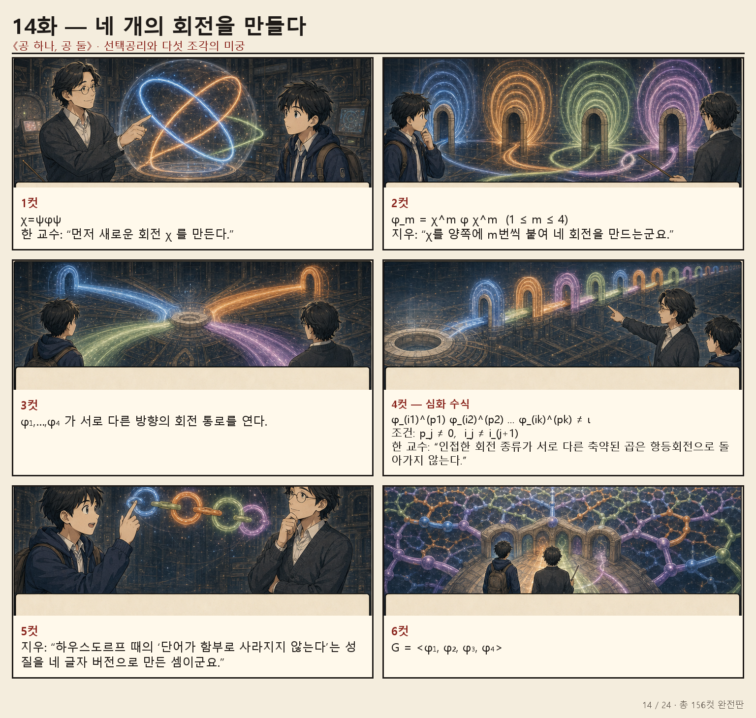 14화 네 개의 회전을 만들다 만화 페이지